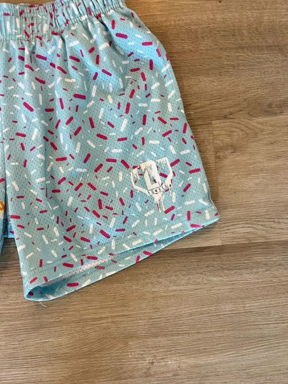 Baseball Lifestyle 101, Ice Cream Drip Cotton Candy Blue Shorts, Men’s Small